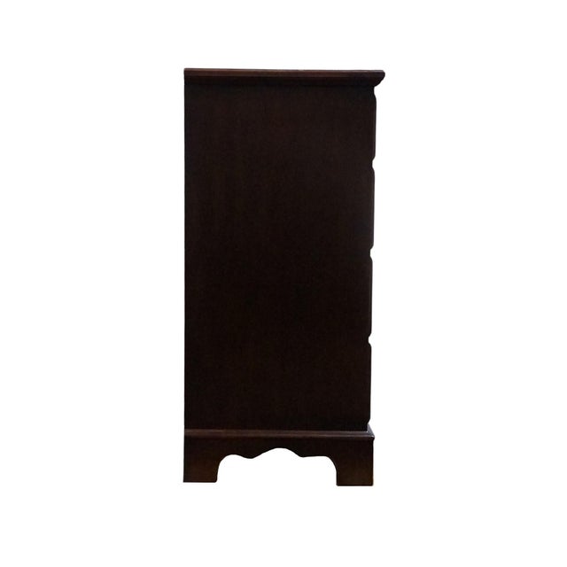 Stanley Furniture Stoneleigh Collection Solid Banded Mahogany 46" Five Drawer Chest 8713-01 For Sale - Image 12 of 13