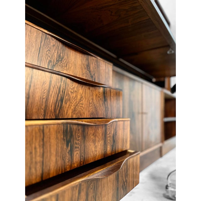 Brown Modular Rosewood Wall Unit by Erling Torvits, 1960s, Set of 3 For Sale - Image 8 of 13