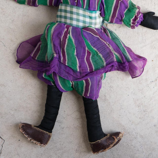 Antique Black American Folk Art Rag Doll, Possible Suffragette Connection, 19th Century For Sale - Image 12 of 15