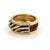 Mid 20th Century Hidalgo Diamonds & Brown Enamel 18k Yellow Gold Open Band Ring Insert - Size 6.5 For Sale - Image 4 of 7