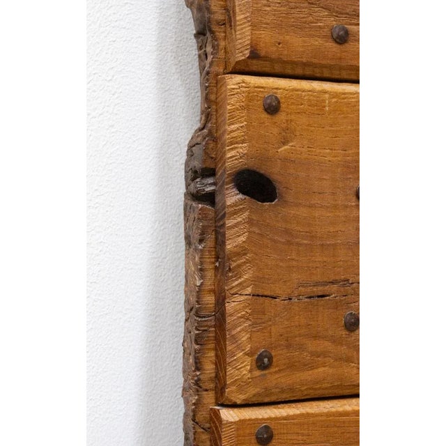 Mirror with Oak Frame For Sale - Image 6 of 9