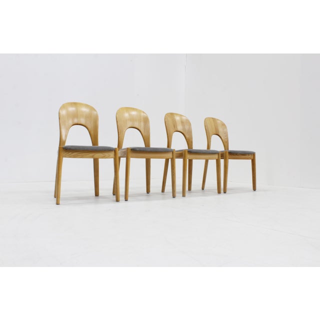 1960s Vintage Danish Oak Dining Chairs by Niels Koefoed for Koefoeds Hornslet, 1960s, Set of 4 For Sale - Image 5 of 9