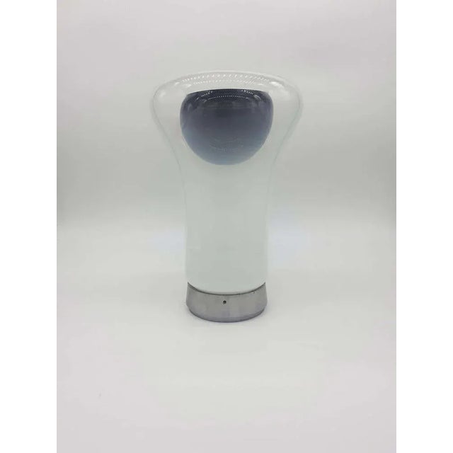 Important 70s design lamp, Sappho by Angelo Mangiarotti. Murano blown glass lamp and chromed steel base, Artemide...