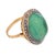 Vintage Turquoise Diamond 18k Two Tone Cocktail Ring, Size 5.5 For Sale - Image 4 of 6