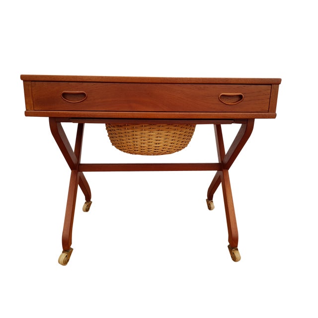 Vintage Scandinavian Sewing Table For Sale