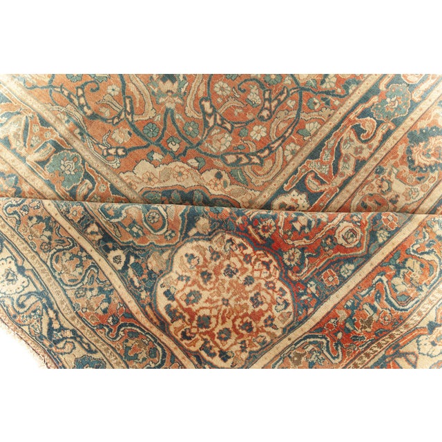 Textile Oversized Antique Persian Tabriz Rug For Sale - Image 7 of 7