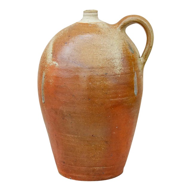 Terracotta Burnished Clay Wine Jug For Sale