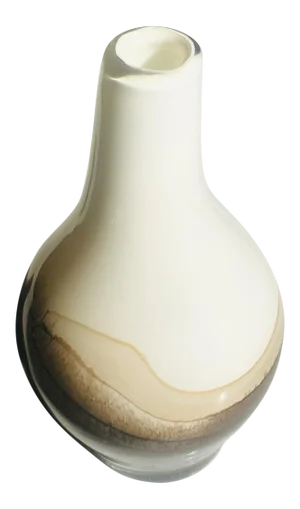Murano Italian Ombre Glass Vase 1970s Mid Century Modern