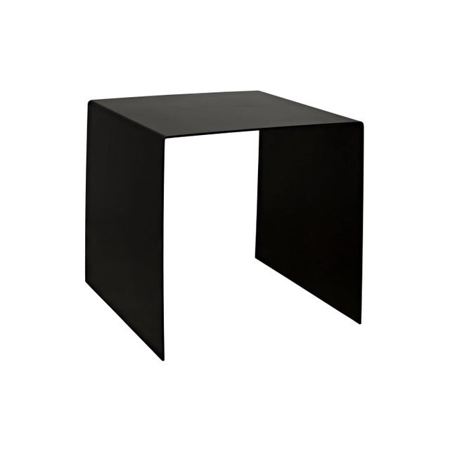 Contemporary NOIR Yves Side Table in Black Metal - Medium For Sale - Image 3 of 3