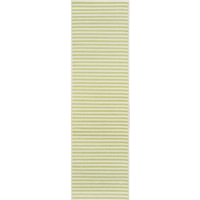 Momeni Baja Green Stripe Indoor/Outdoor Rug - 7'10