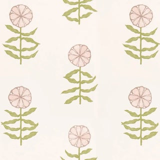 SAMPLE - Schumacher x Marian Mcevoy Pretty Petals Wallpaper In Blush For Sale