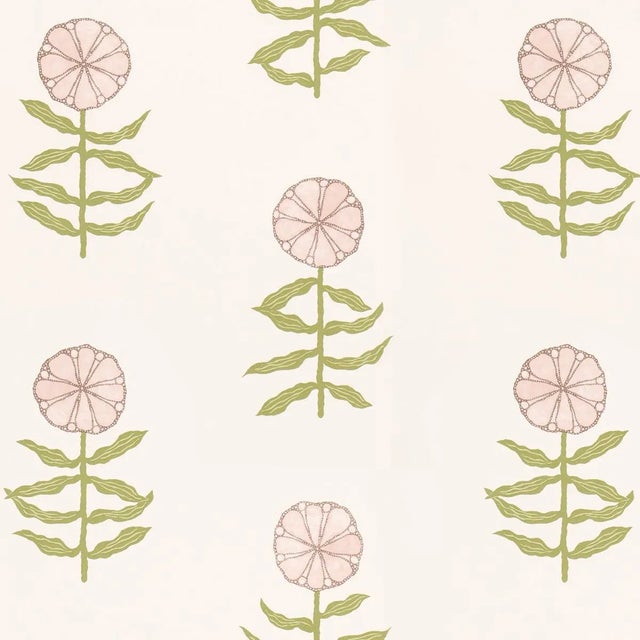 SAMPLE - Schumacher x Marian Mcevoy Pretty Petals Wallpaper In Blush For Sale