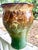 1940s 1940s Robinson Ransbottom (Rrp Co.) Majolica Art Pottery Vase | Embossed Floral Relief | Brown & Emerald Green Drip Glaze For Sale - Image 5 of 10