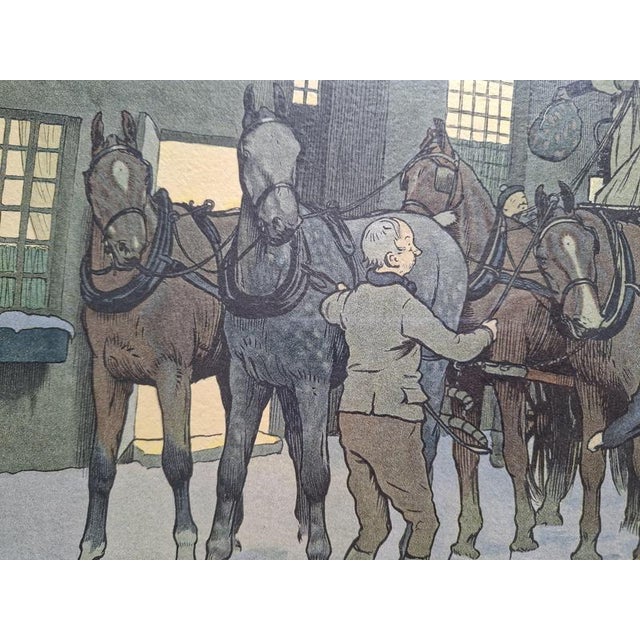 Early 20th Century Cecil Aldin, It Snowed on Christmas Eve, 1930, Lithograph, Framed For Sale - Image 5 of 7