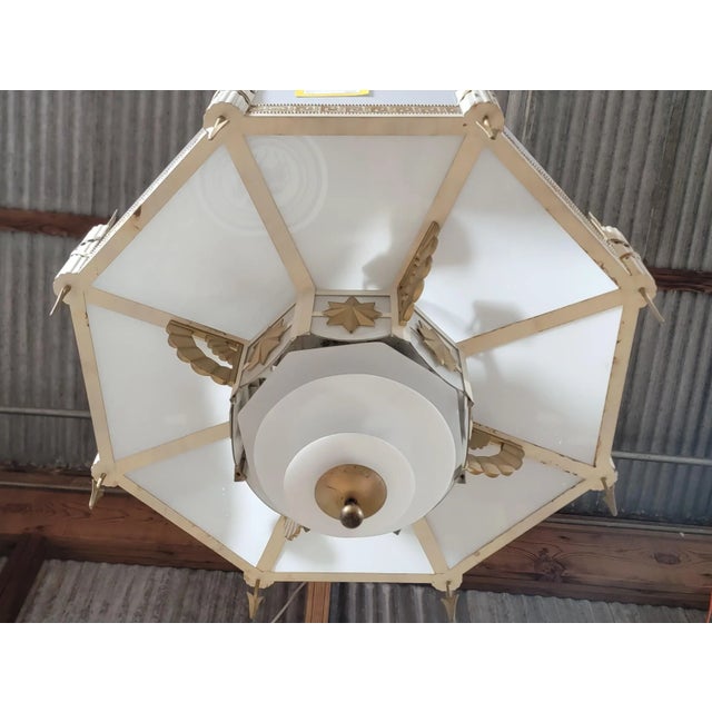 1930s Art Deco Movie Theater Chandelier 1930's For Sale - Image 5 of 12