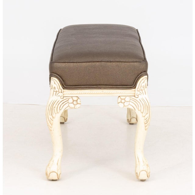 Louis XV Style White Painted Window Seat For Sale In New York - Image 6 of 7
