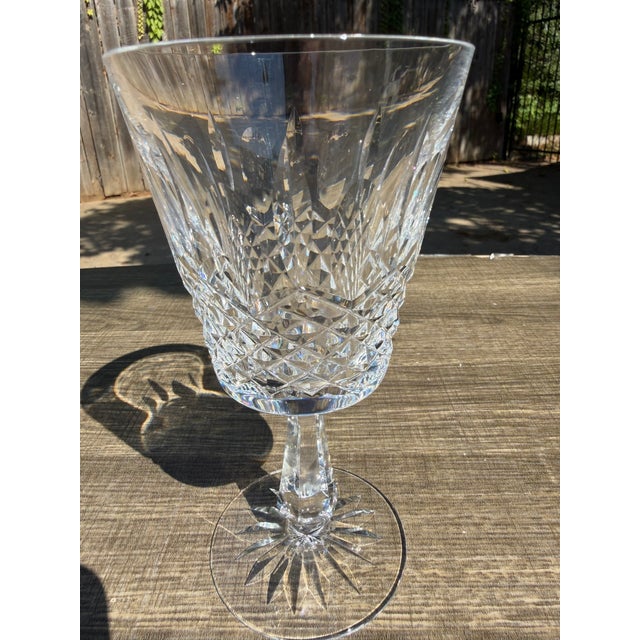 Late 20th Century Waterford Crystal Kenmare Water Goblets Set of 5 Signed Ireland For Sale - Image 11 of 11