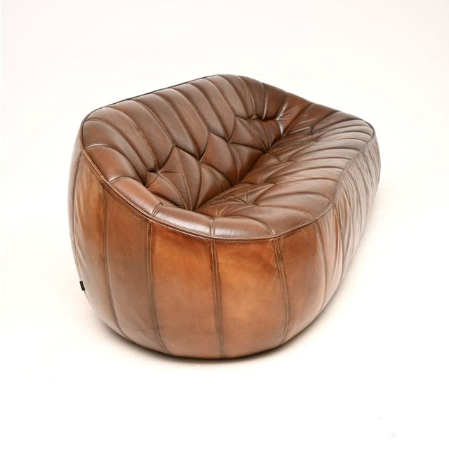 Mid-Century Modern Vintage Moroccan Ottoman Sofa in Leather by Noé Duchaufour-Lawrance for Ligne Roset, 1990 For Sale - Image 3 of 18