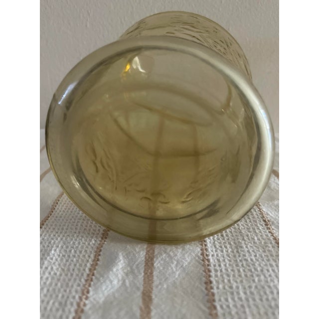 1930s Vintage 1930s Federal Madrid Pitcher Amber Yellow Depression Glass For Sale - Image 5 of 8