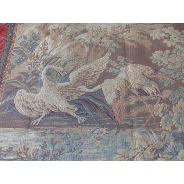 Red 1920s Vintage Tapestry Wall Hanging For Sale - Image 8 of 12