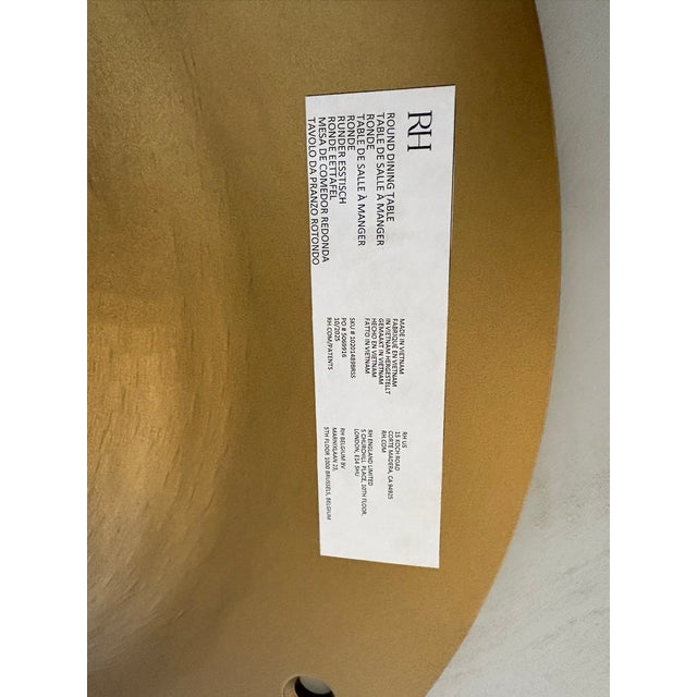 Metal Rh Aero Stone Round Dining Table For Sale - Image 7 of 18
