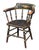 American Ebonized Captain's Chair With Federal Style Eagle and Stars For Sale - Image 4 of 18