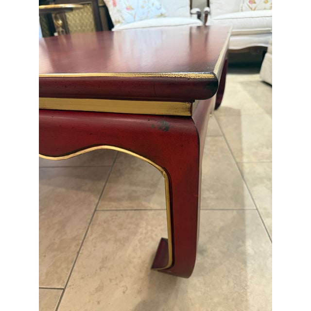 Hickory Chair Furniture Company Hickory Chair Company Red Chow Carriol Cocktail Table For Sale - Image 4 of 9