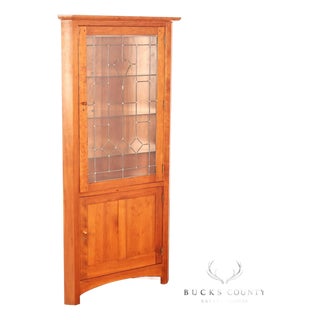 Stickley Mission Collection Cherry Corner Cabinet For Sale