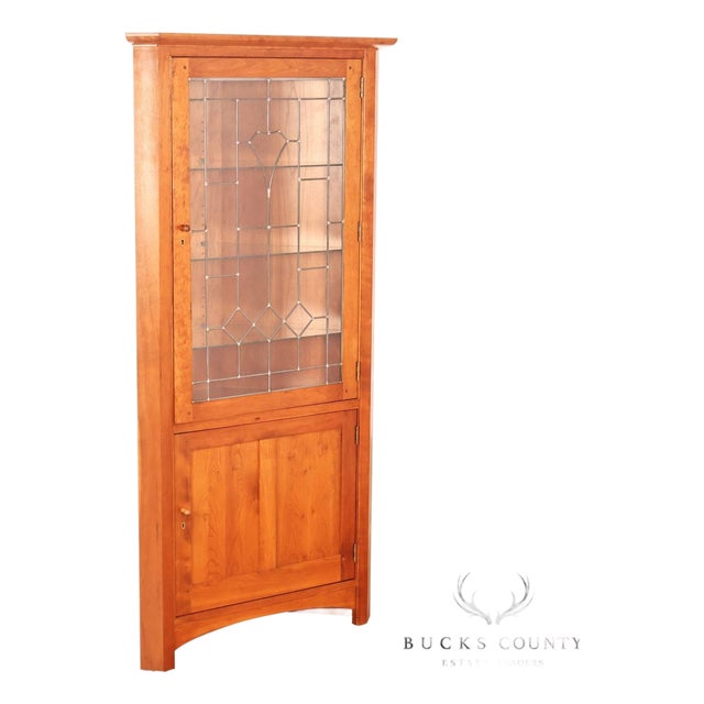 Stickley Mission Collection Cherry Corner Cabinet For Sale
