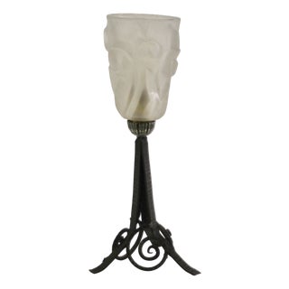 Art Deco Table Lamp by David Gueron for Verrerie d'Art Degué, France, 1920s For Sale