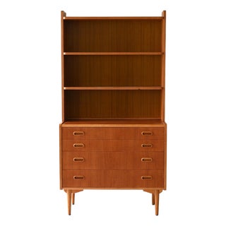 Scandinavian Bookcase with Drawers and Shelves, 1950s For Sale