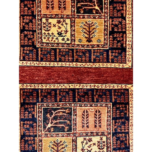 1980s Vintage Hand-Knotted Persian Kashkoli Rug 3'7" X 4'9" For Sale - Image 5 of 6