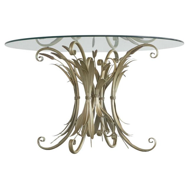Mid-Century Sheaf of Wheat Coffee with Glass Top from Coco Chanel, 1940s For Sale - Image 10 of 10