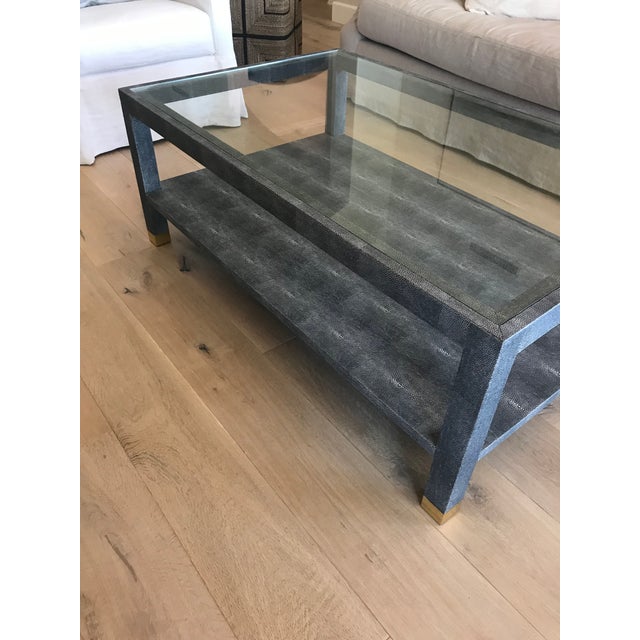 Lafeu Faux Shagreen Coffee Table by Made Goods Chairish