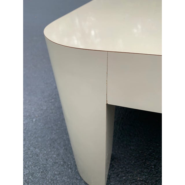 Contemporary Vintage Coffee Table in Cream Formica For Sale - Image 3 of 12