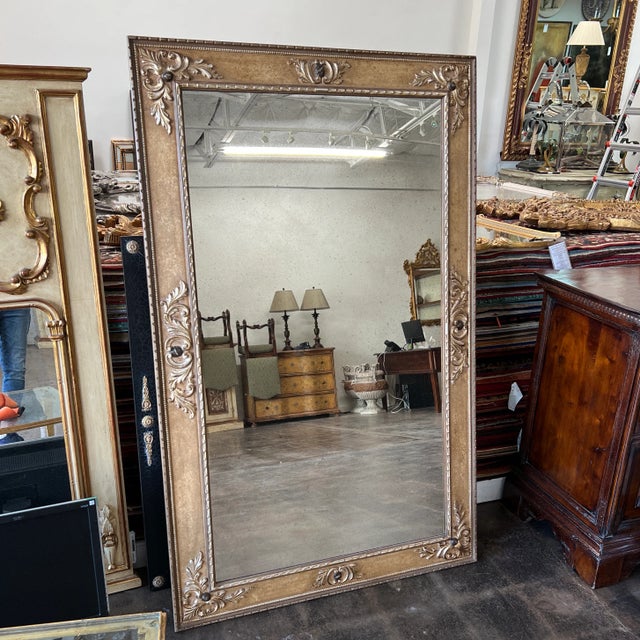 Traditional 1990s Italian Hand Carved & Hand Painted Mirror For Sale - Image 3 of 10