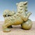 Traditional Pair of Antique Celadon Glazed Guardian Lions – 9.8" Foo Dogs With Brocade Balls For Sale - Image 3 of 9