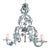 Blue Ivy Tole Chandelier, 1950s For Sale