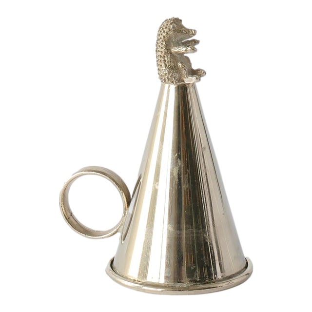 Midcentury English Silverplate Porcupine Jigger For Sale