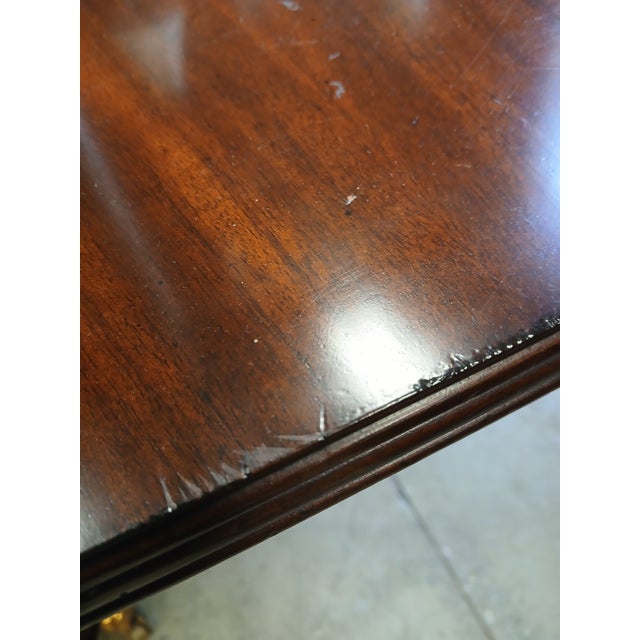 Late 20th Century Maitland-Smith Mahogany Dining Table and Chairs Set For Sale - Image 10 of 12