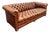 Vintage Tufted Chesterfield Leather Sofa Seating in English Traditional Style For Sale