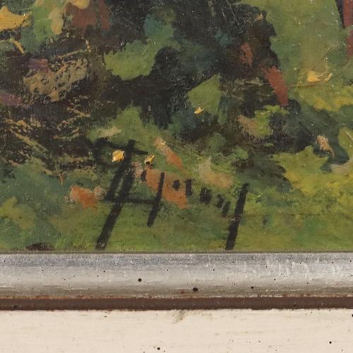 Lorenzo Gignous, Peasant at Work, 20th Century, Oil on Board, Framed For Sale - Image 5 of 10