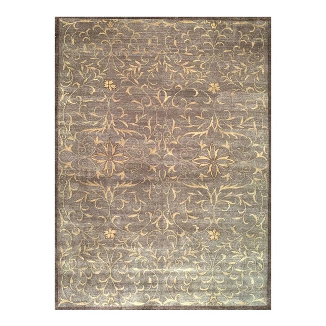 Handwoven Transitional Tibetan Area Rug 10x14 For Sale