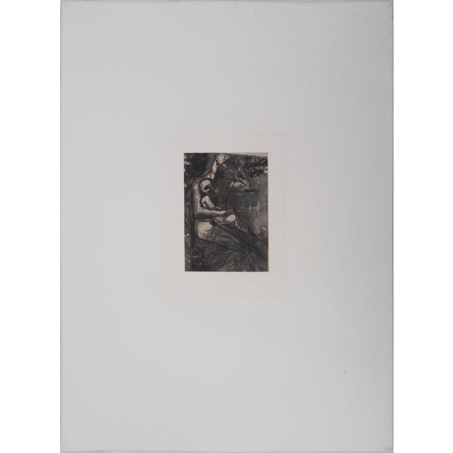 Auguste Rodin (1840-1917) (after) Mother and son, 1897 Photogravure reworked using drypoint (Goupil Workshop) and enhanced...