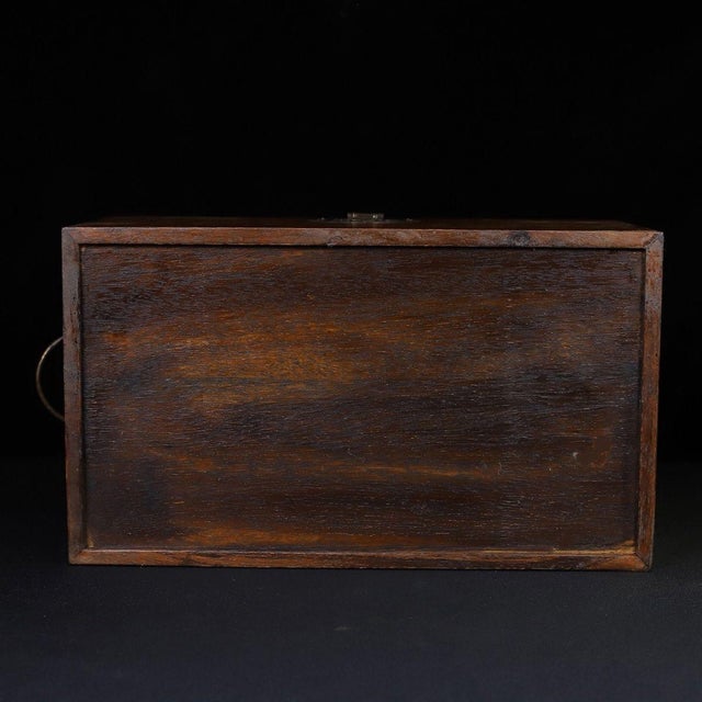 Huali Rosewood Box Inlaid With Mother-of-Pearl Bird & Floral Motif For Sale - Image 10 of 10