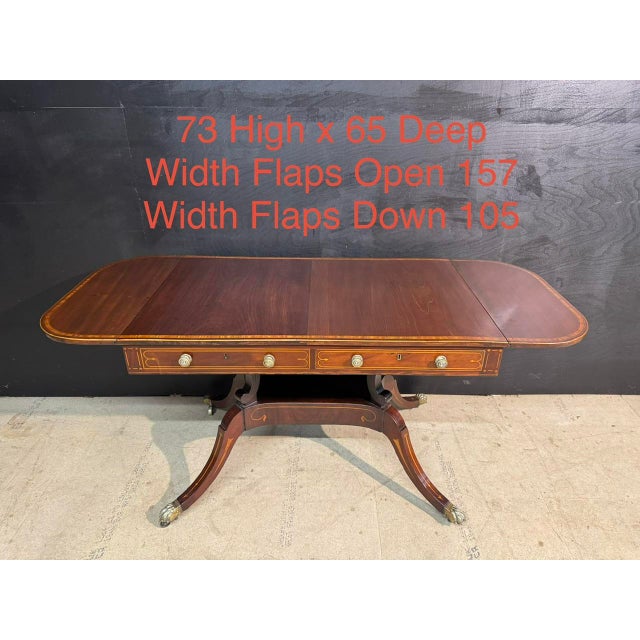 Georgian Inlaid Mahogany Sofa Table, 1820 For Sale - Image 18 of 18