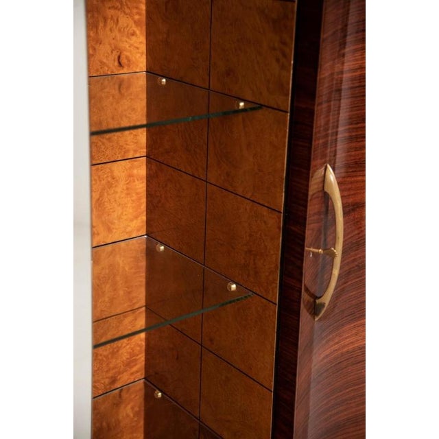 Art Deco Italian Bar Cabinet in Walnut and Burl, 1940 For Sale - Image 11 of 17