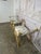 Neoclassical Pair of Italian Neoclassical Curule Stools W/ Fortuny Upholstery For Sale - Image 3 of 17