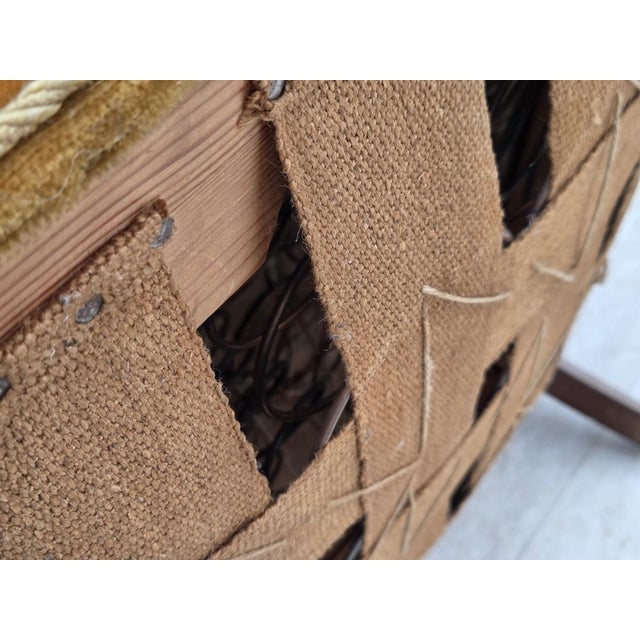 Danish Relax Chair in Honey Yellow Furniture Velour, 1960s For Sale - Image 17 of 18