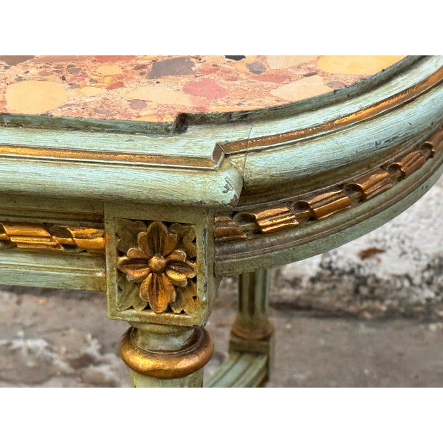 Early 20th Century Louis XVI Style Marble Top Side Table For Sale - Image 11 of 13